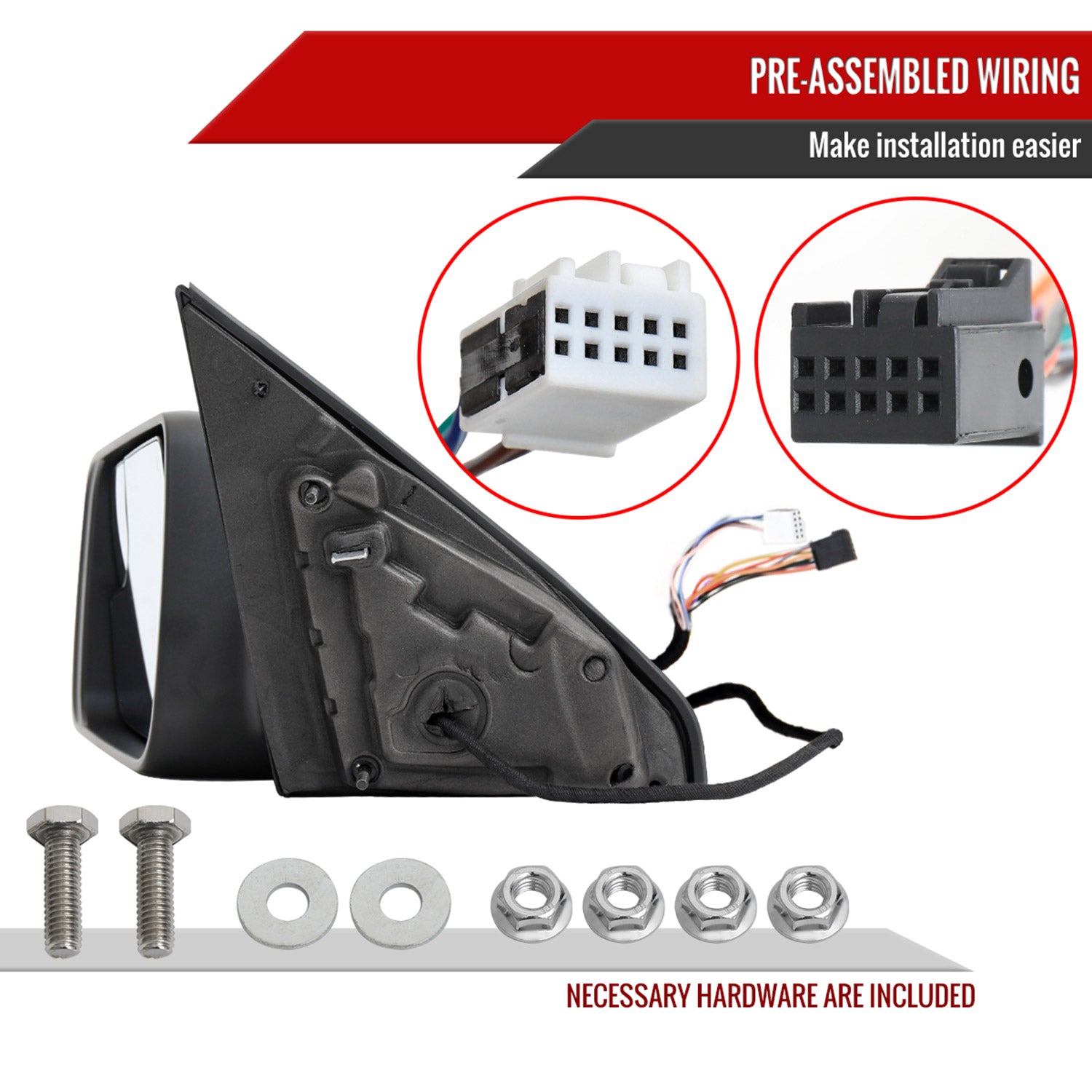 2019-2024 Dodge RAM 1500 Chrome Auto-Fold Side Mirror Driver Side