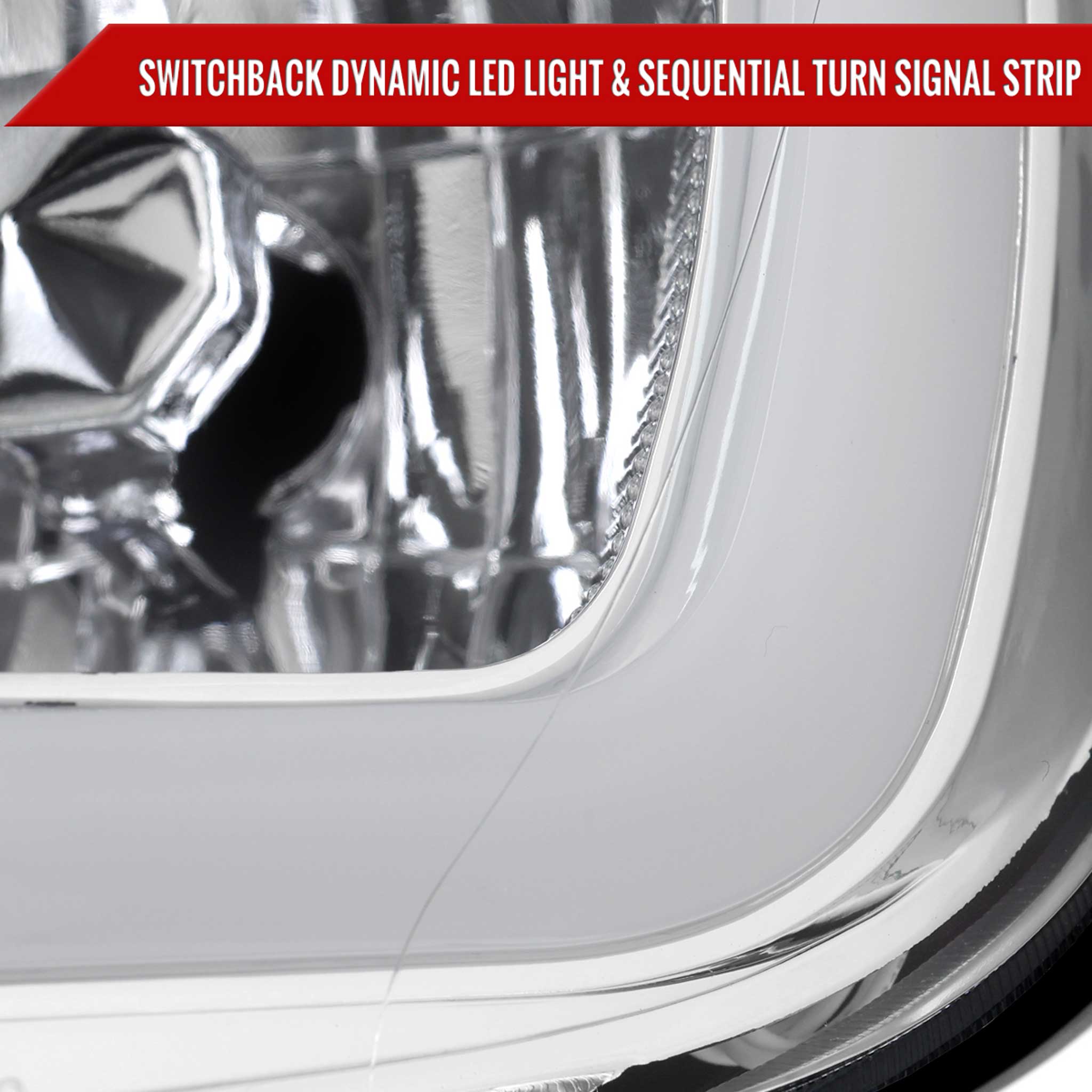 For Ford Ranger XL XLT  2019-2023  Factory Style Headlights LED Bar Turn Signal Chrome Housing Clear Lens