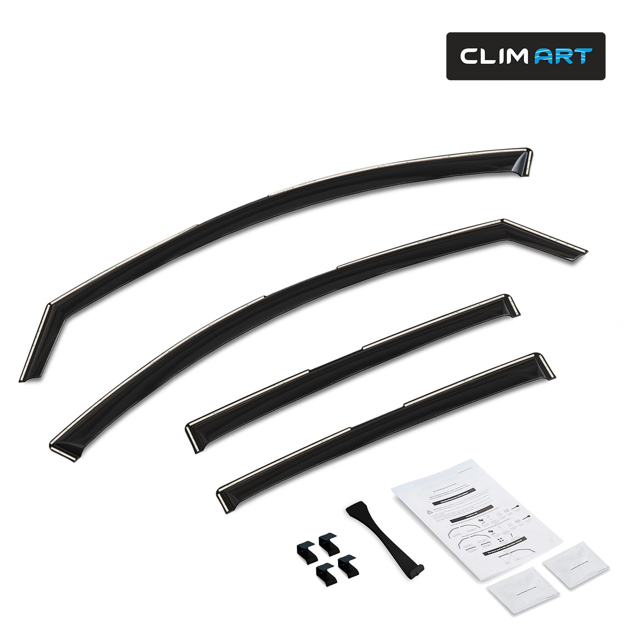 Clim Art Wind Deflectors for Buick Envista 2024-2026 In-channel Dark Smoke 4Pcs