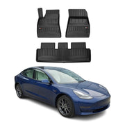 2017-2024 Tesla Model 3 Premium Floor Mats Liners Full Set All Weather Heavy Duty