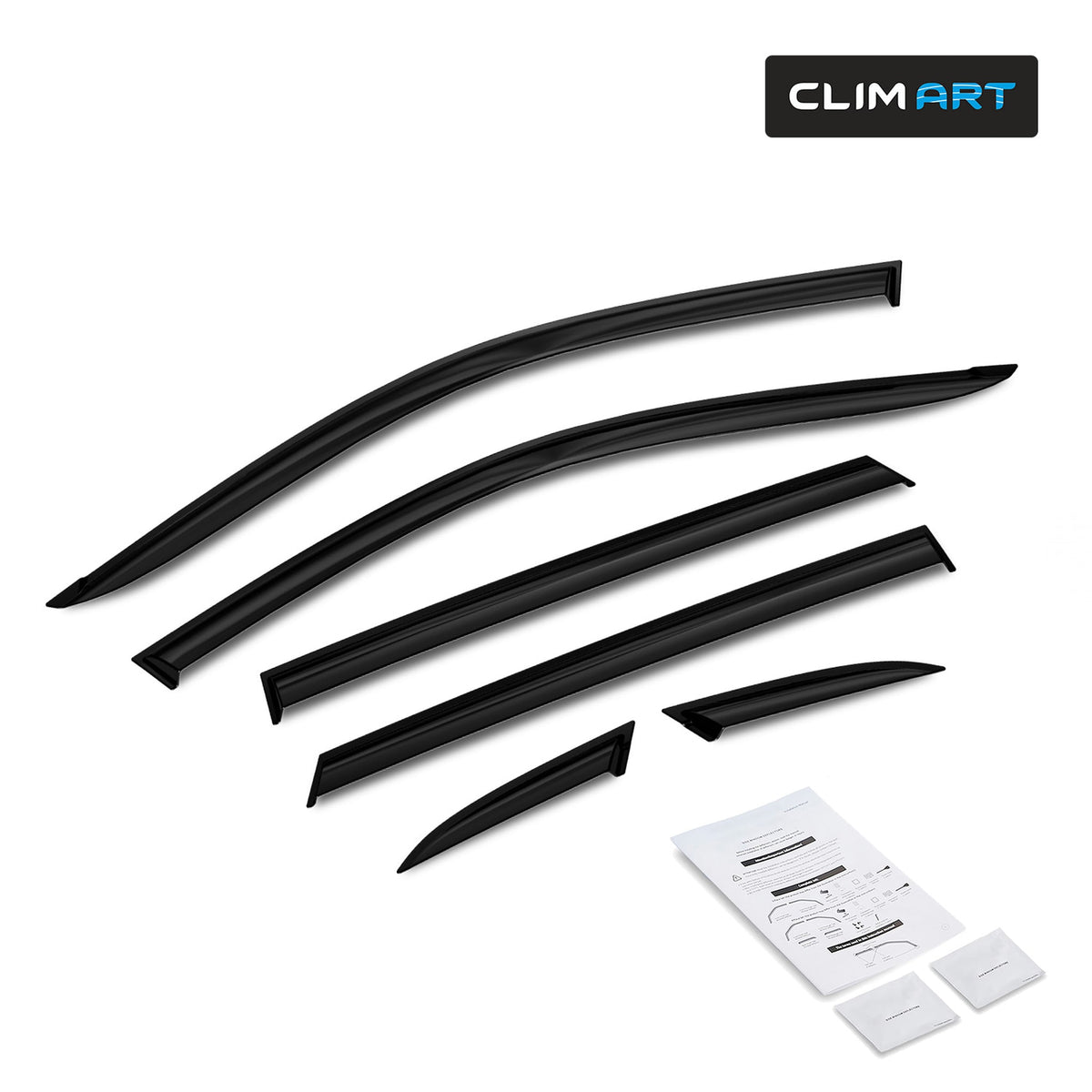 Clim Art Wind Deflectors for Chevrolet Trax 2024-2026 Tape-On Dark Smoke 6Pcs