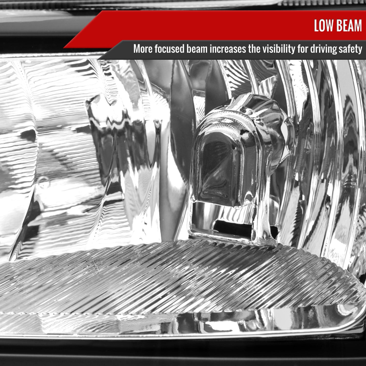 2007-2014 GMC Sierra Factory Style Headlights Matte Black Housing/Clear Lens