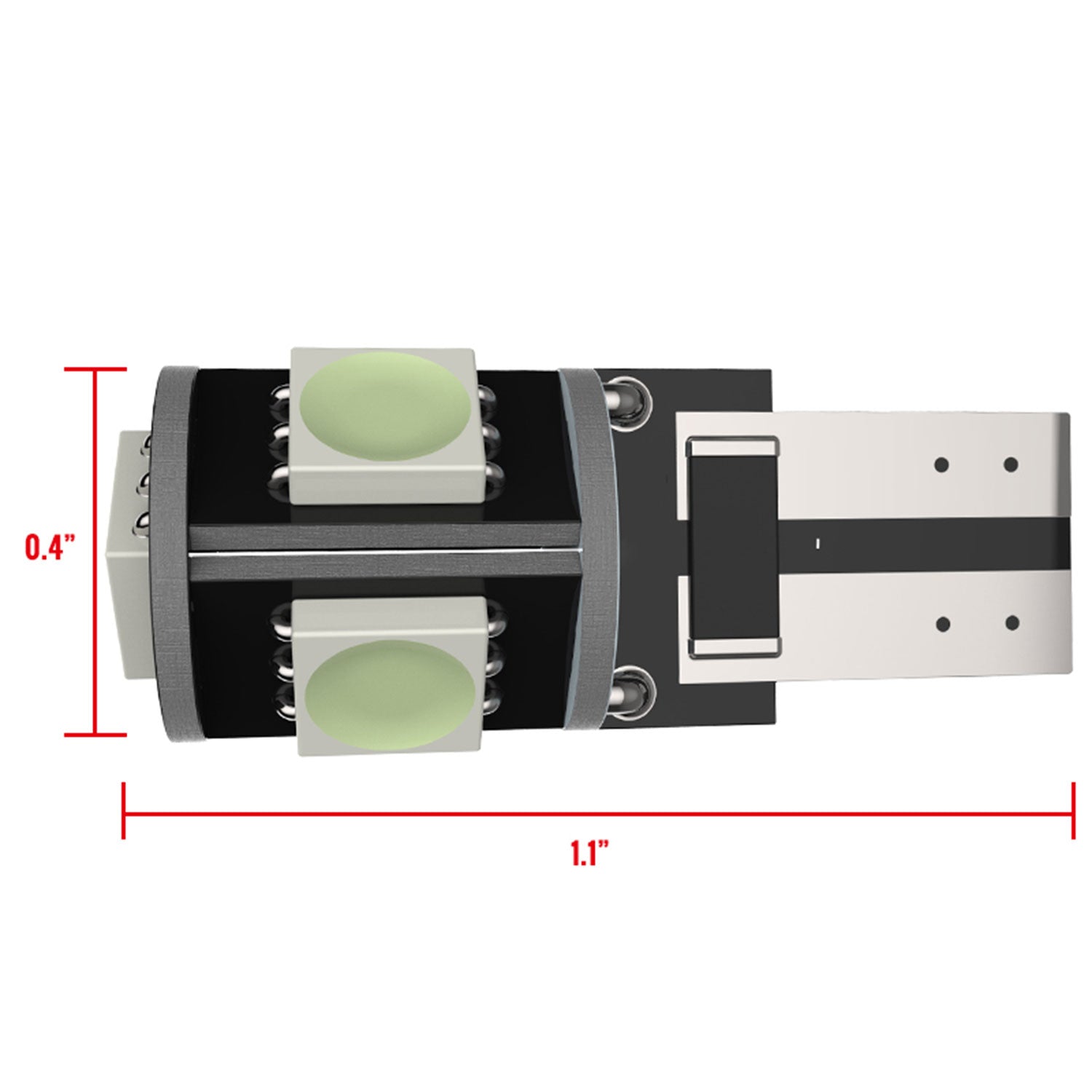 T10 5 SMD LED Bulb w/ Integrated Canbus - 2PC White