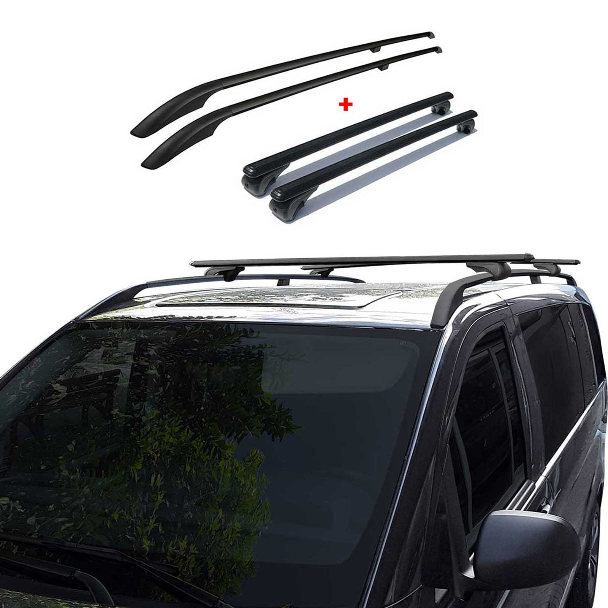 2016-2024 Mercedes Metris LWB Roof Racks & Roof Rack Rails Black