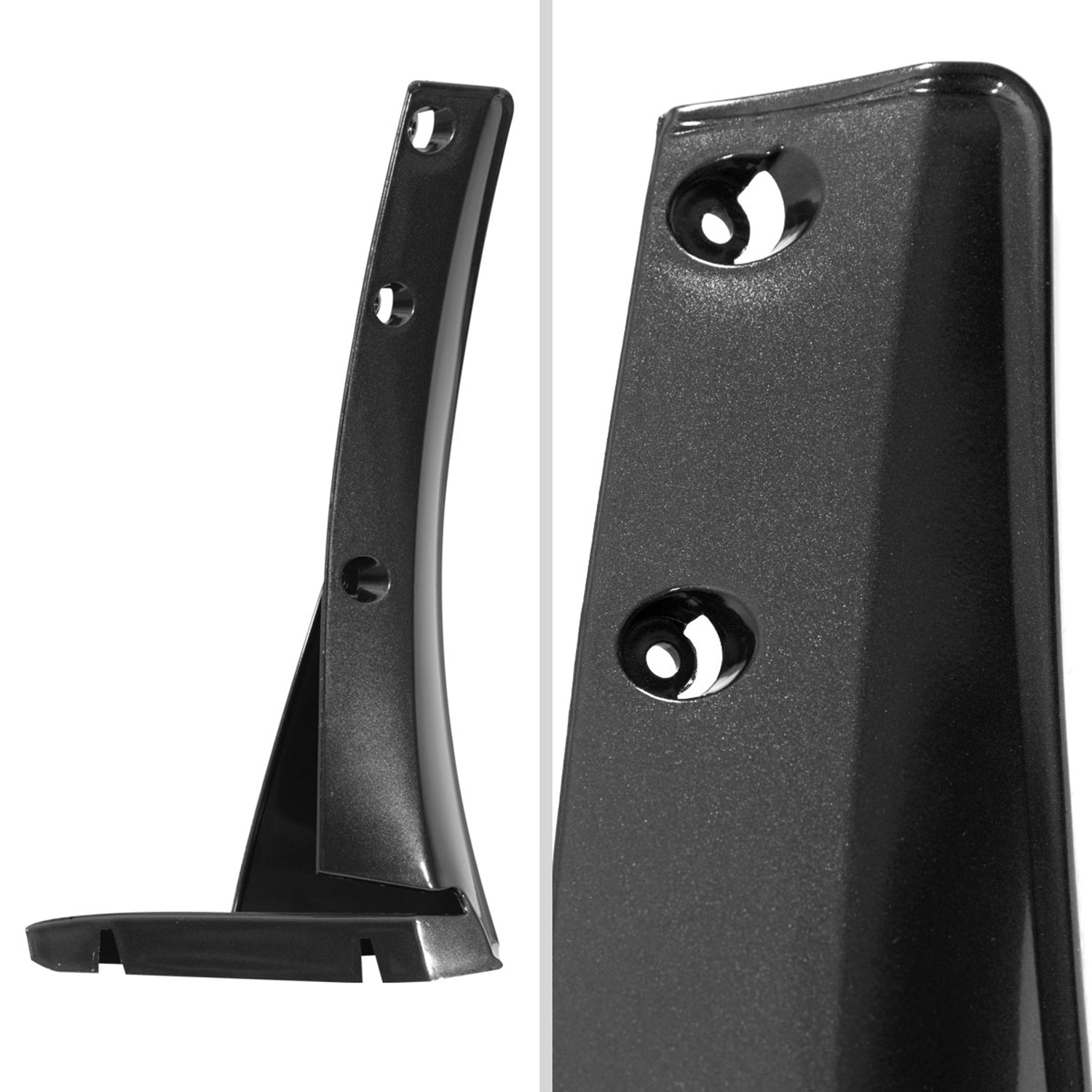 2014-2019 Chevrolet Corvette C7 Black 2PC Front Bumper Canards Spats Cover