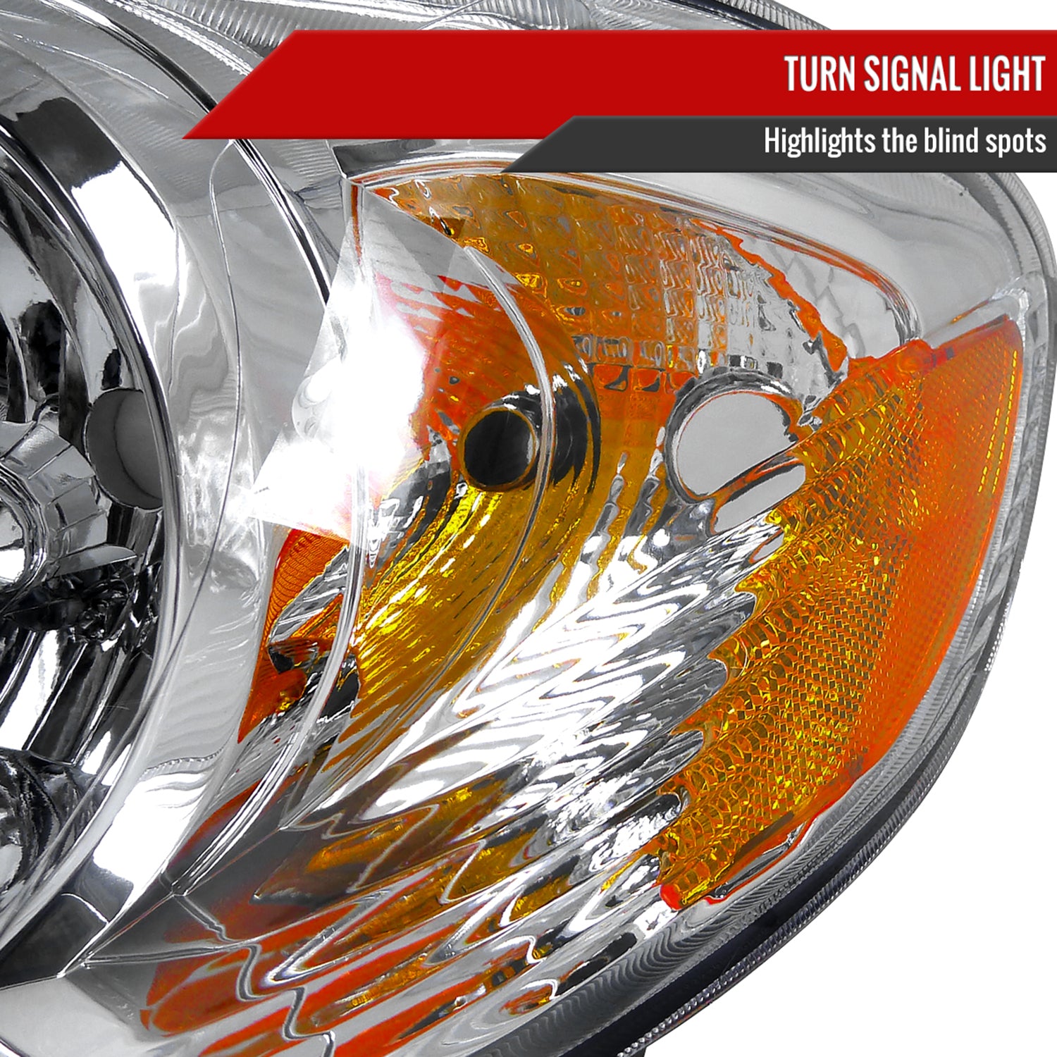 2003-2008 Toyota Corolla Factory Style Headlights Chrome Housing/Clear Lens