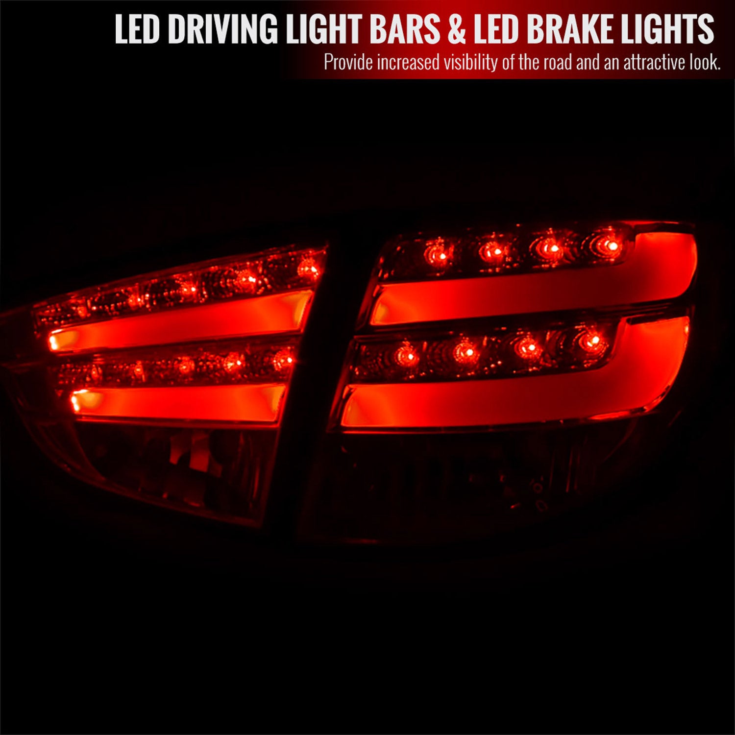 2010-2012 Hyundai Tucson LED Tail Lights Chrome Housing/Clear Lens