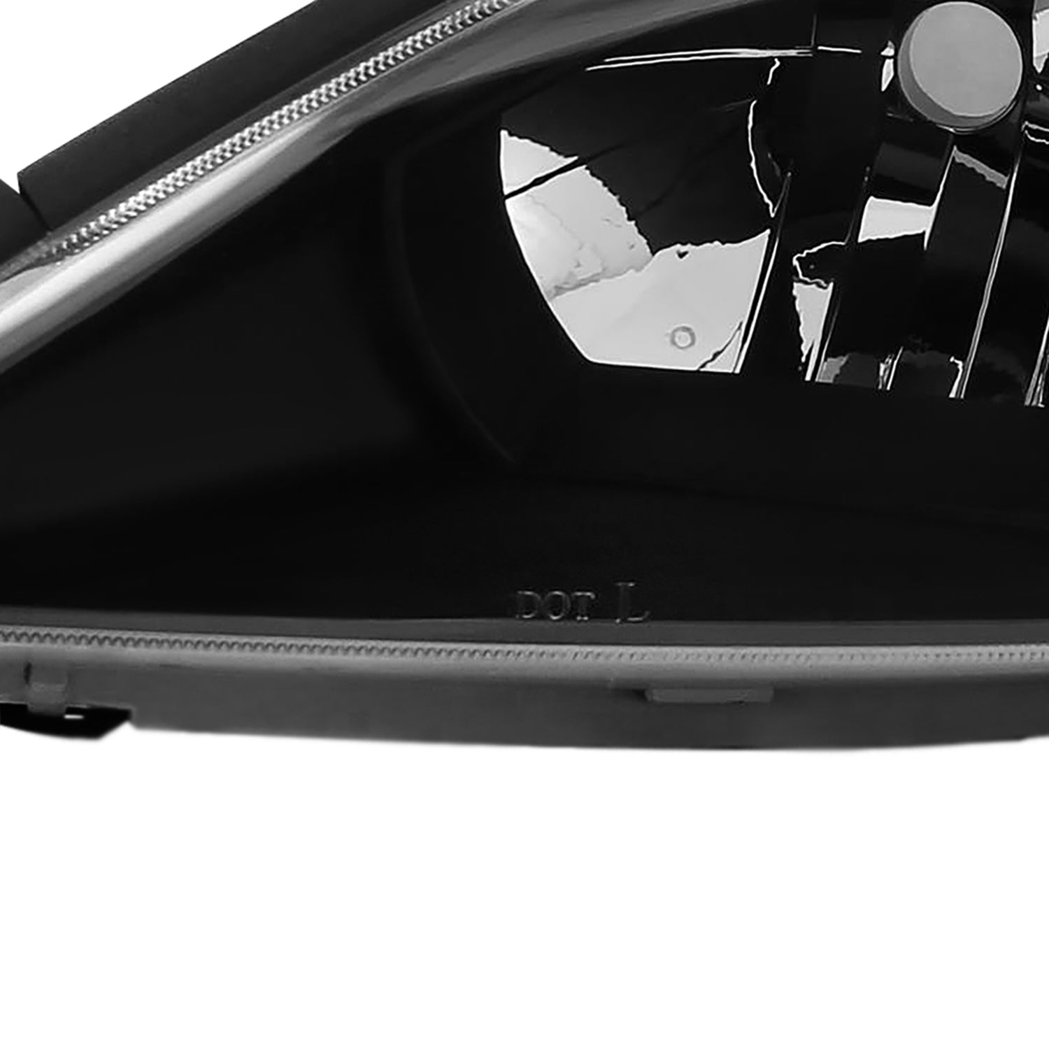 2002-2004 Toyota Camry Factory Headlights w/Amber Reflector Matt Black/Clear