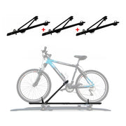 3Pcs Pro Bike Carrier Roof Mount Black Alu Bicycle Rack Cycling Car Truck SUV