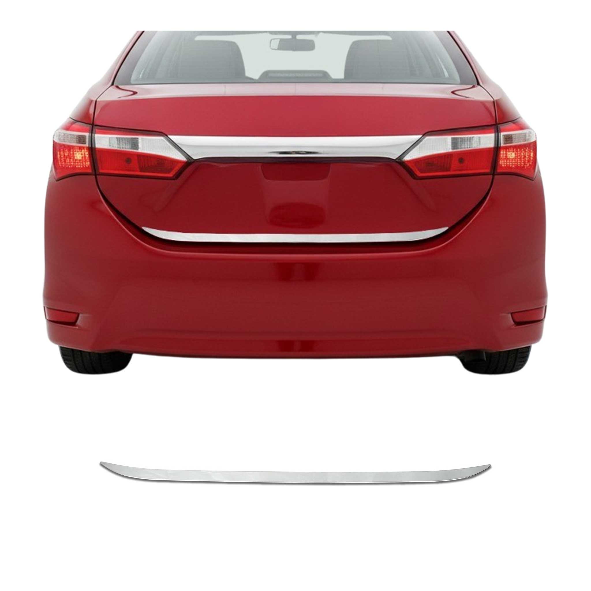 2014-2019 Toyota Corolla Rear Trunk Molding Trim Stainless Steel Silver