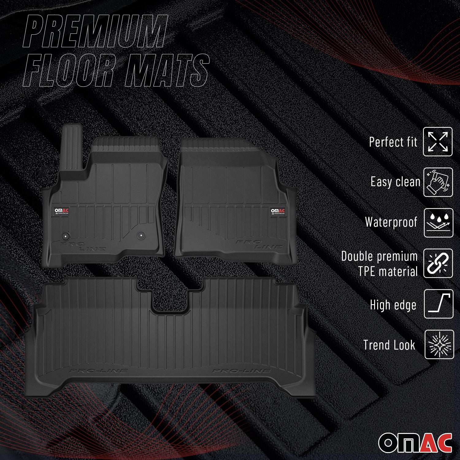2022-2023 Chevrolet Bolt EUV Premium Floor Mats Liners Full Set All Weather Heavy Duty