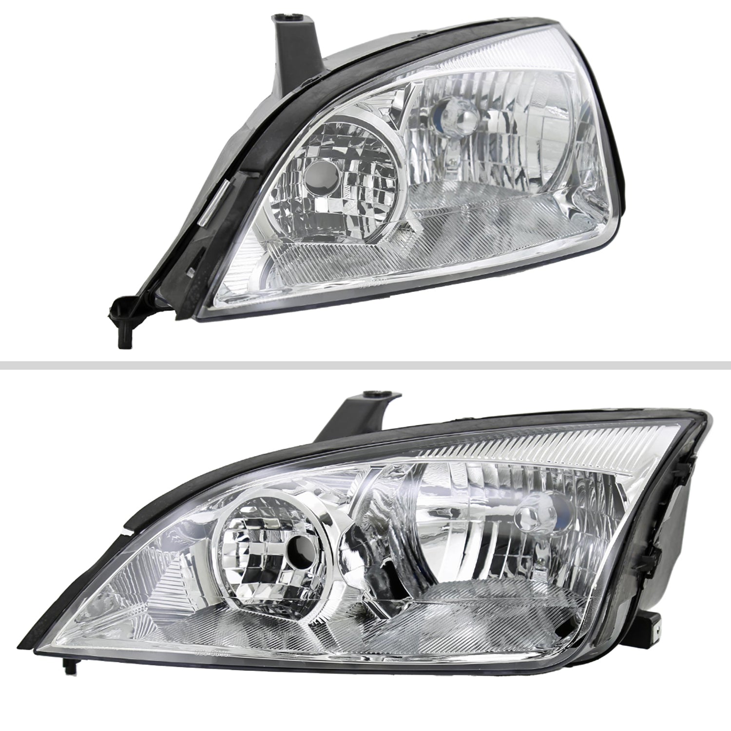 2005-2007 Ford Focus Factory Style Headlights Chrome Housing/Clear Lens