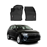2018-2024 VW Tiguan Premium Floor Mats Liners First Row Front Black