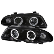 1999-2001 BMW E46 3 Series Sedan Dual Halo Projector Headlights Matt Black