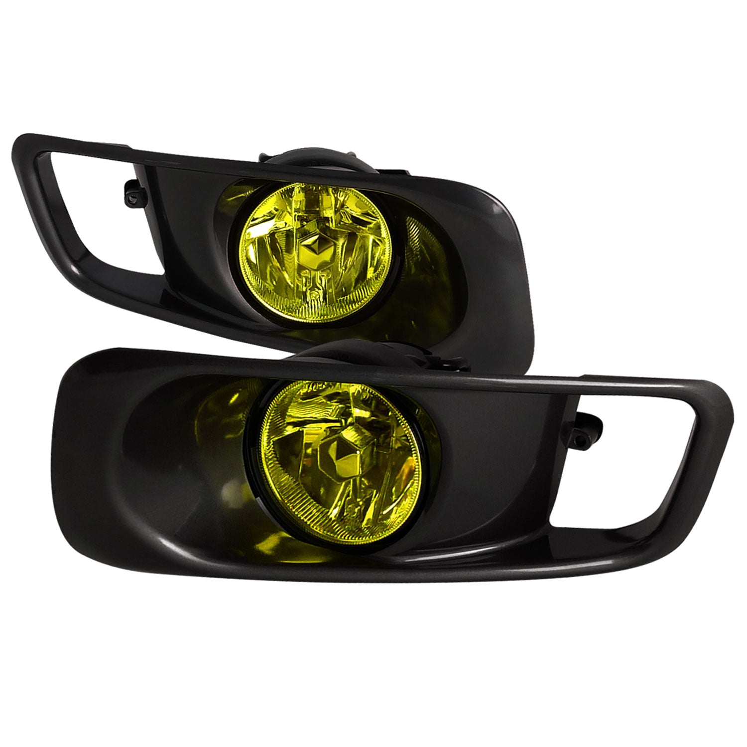 1999-2000 Honda Civic H3 Fog Lights Kit Chrome Housing/Yellow Lens