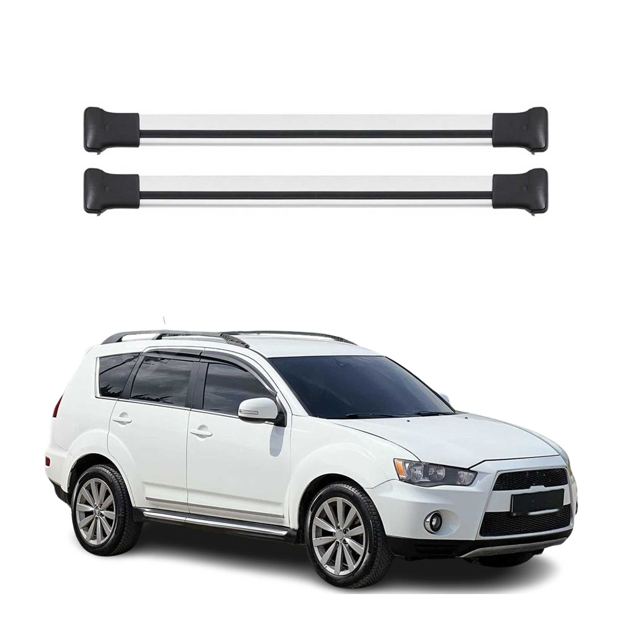 2014-2020 Mitsubishi Outlander Roof Rack Cross Bars Silver