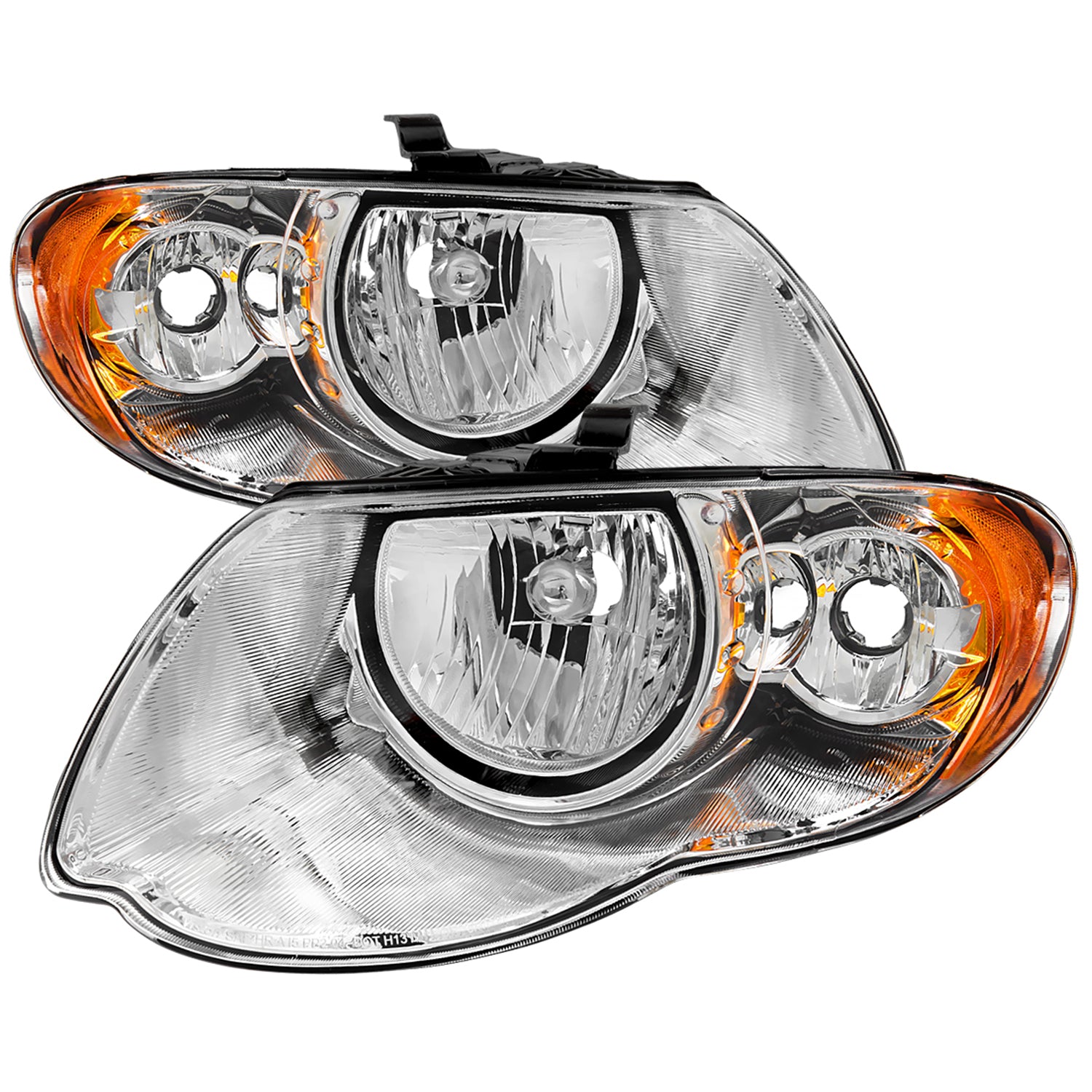 2005-2007 Chrysler Town & Country Factory Replacement Headlights Chrome/Clear