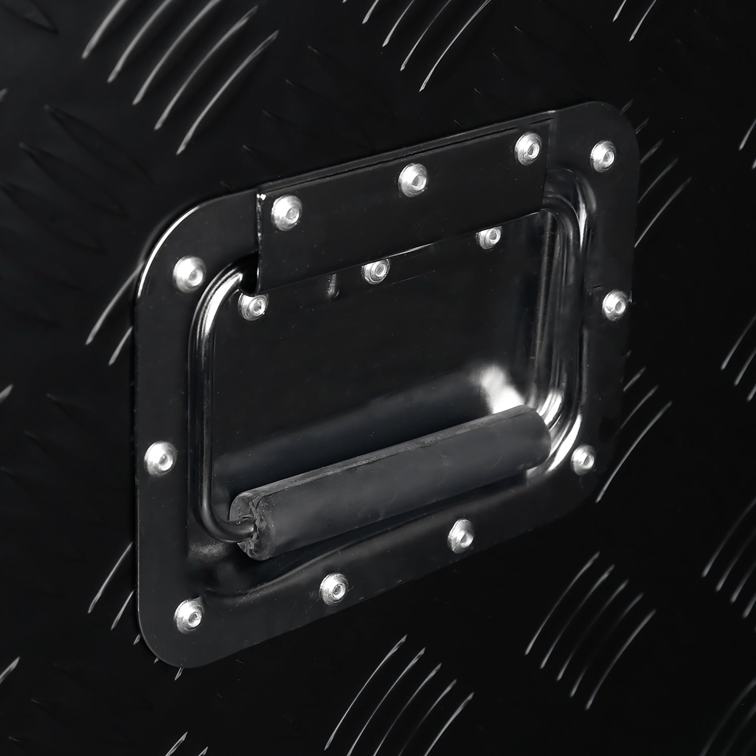 Universal 44" Heavy Duty Black Aluminum Tool Box w/ Side Handles Lock & Keys