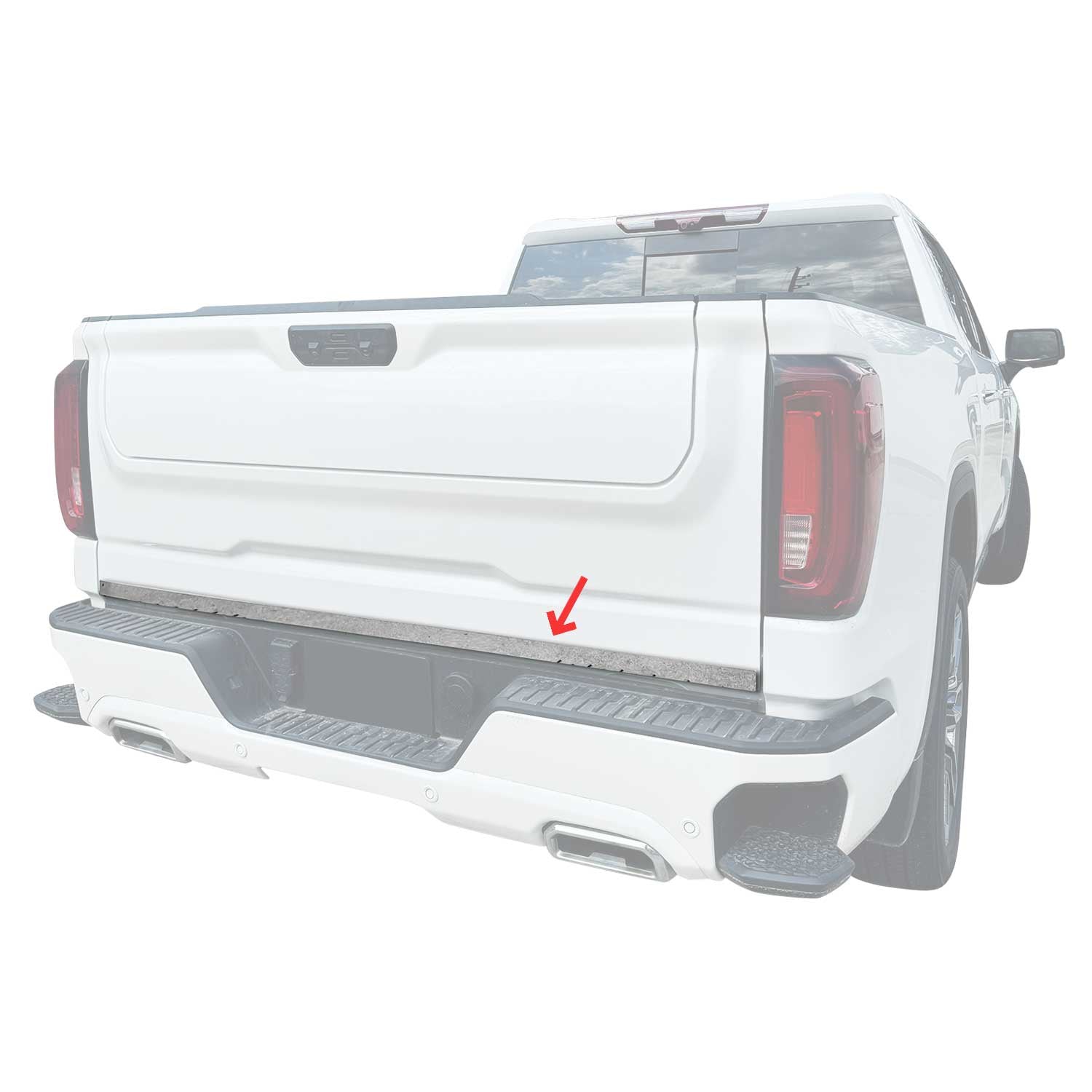 2015-2020 Ford F-150 Rear Trunk Lid Molding Trim Stainless Steel Silver 1Pc
