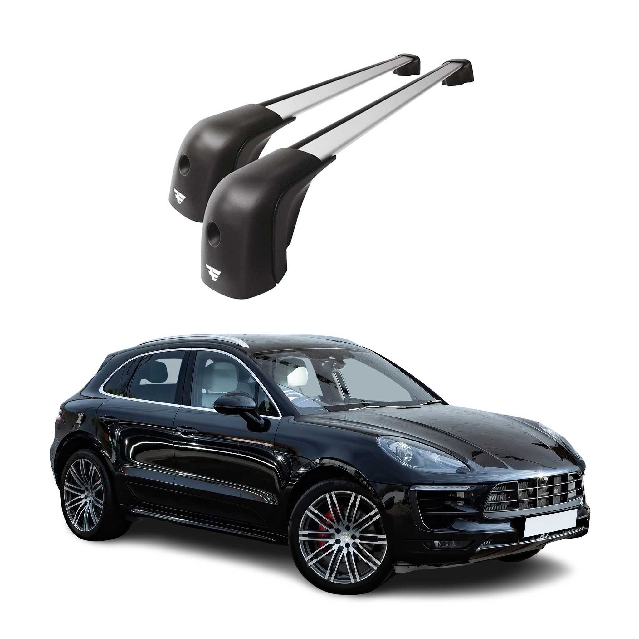 2015-2025 Porsche Macan Roof Racks Cross Bars Silver