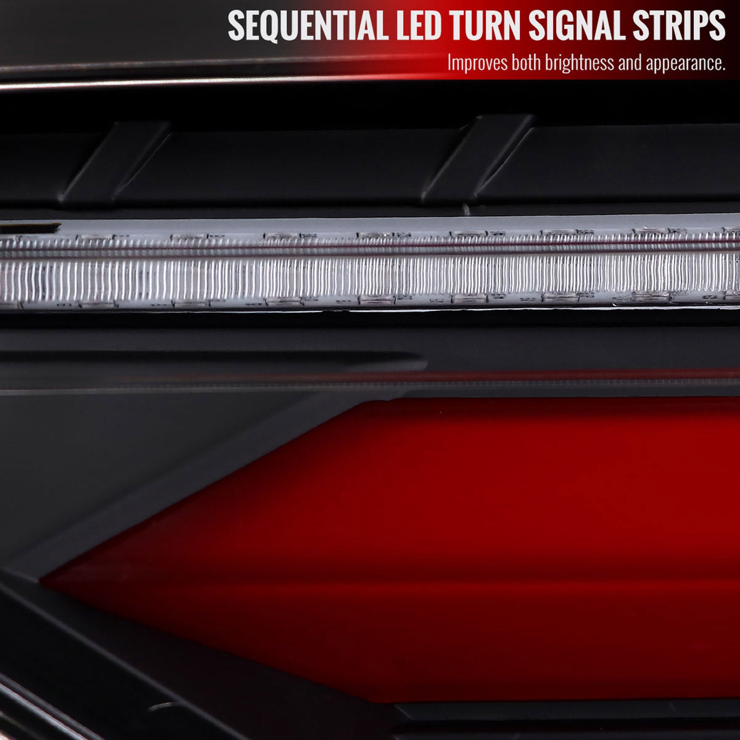 2019-2024 Toyota RAV4 Red LED Bar Signal Tail Lights Matt Black/Clear