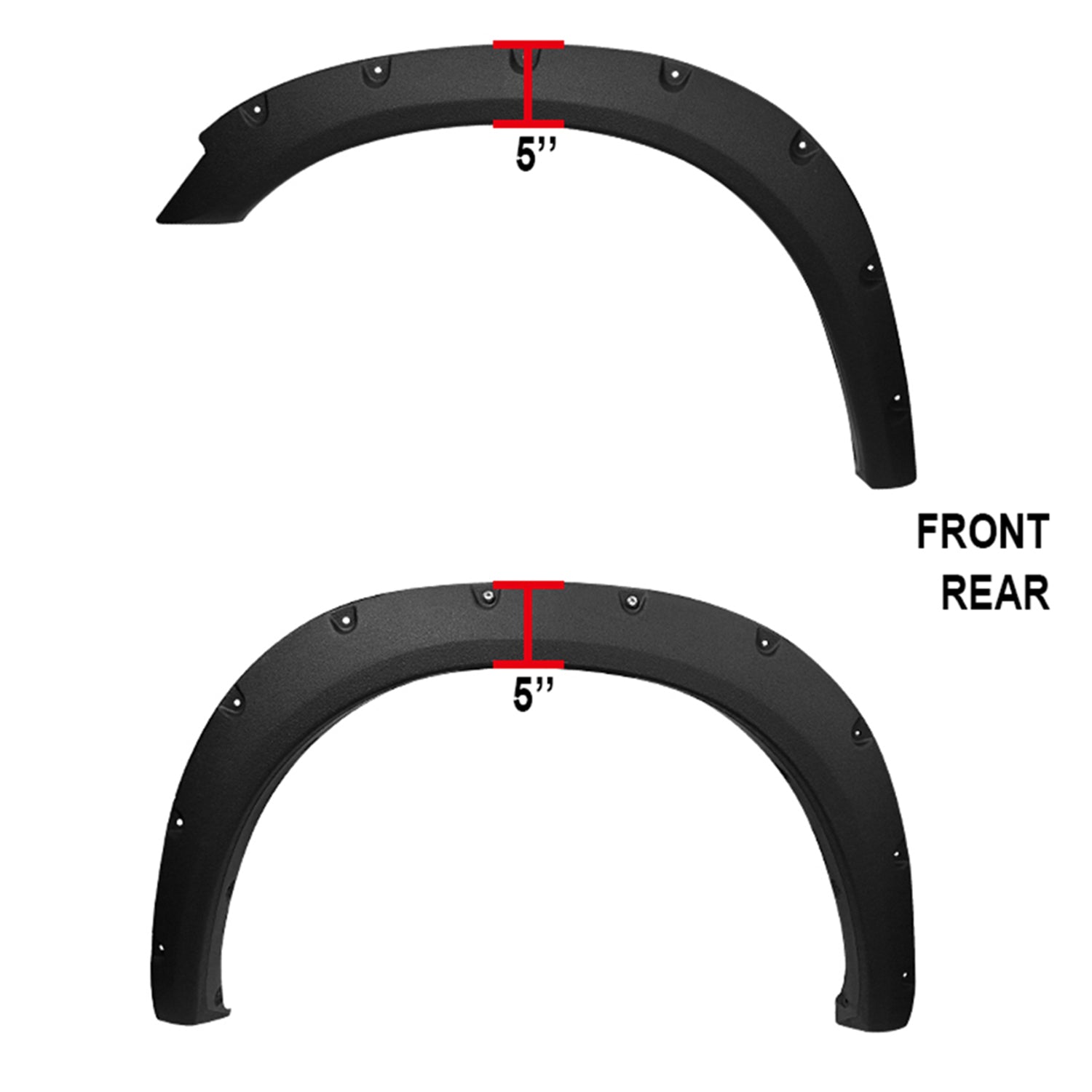 2010-2017 Dodge RAM 2500/3500 Textured Rivet Style Fender Flares