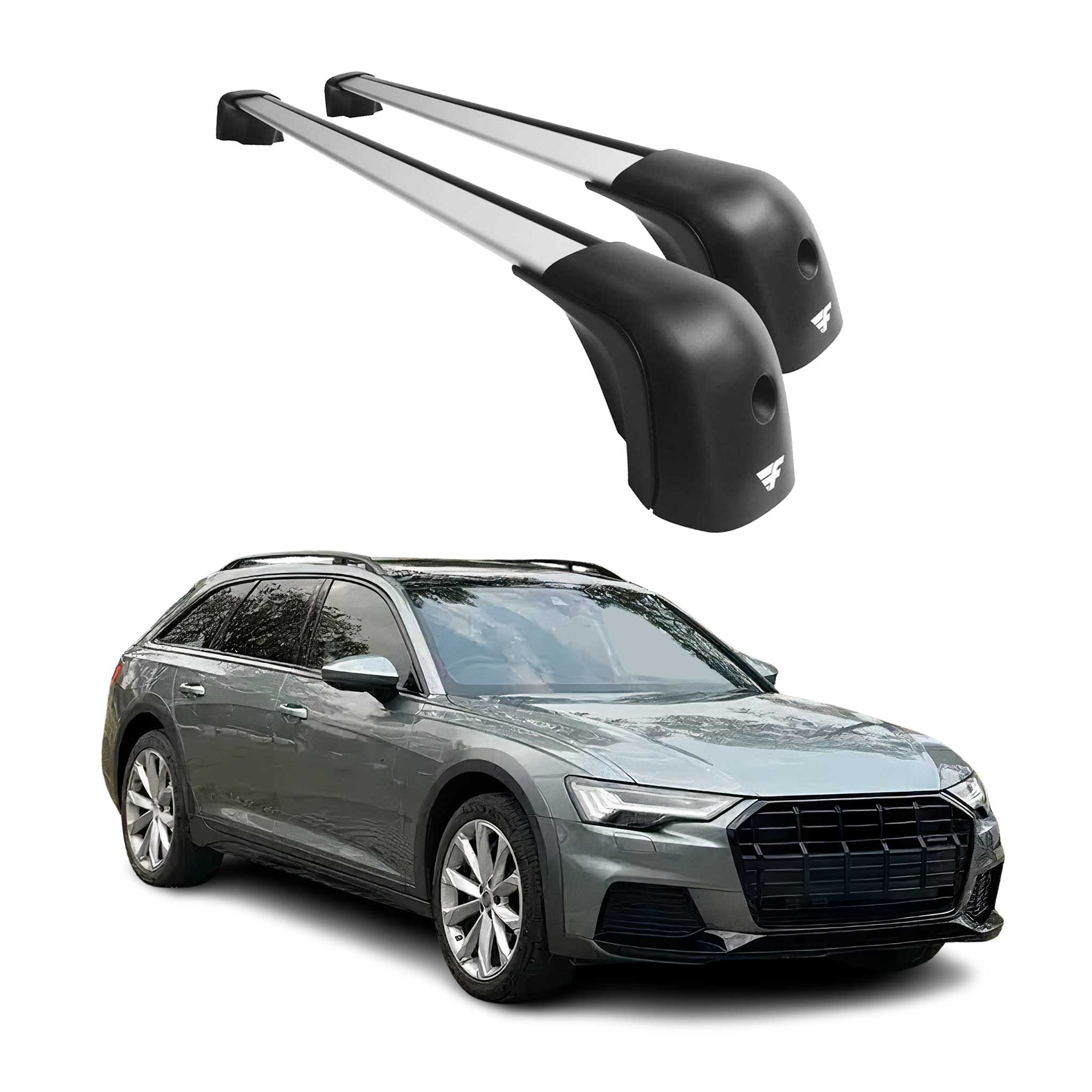 2020-2024 Audi A6 allroad Roof Racks Cross Bars Silver