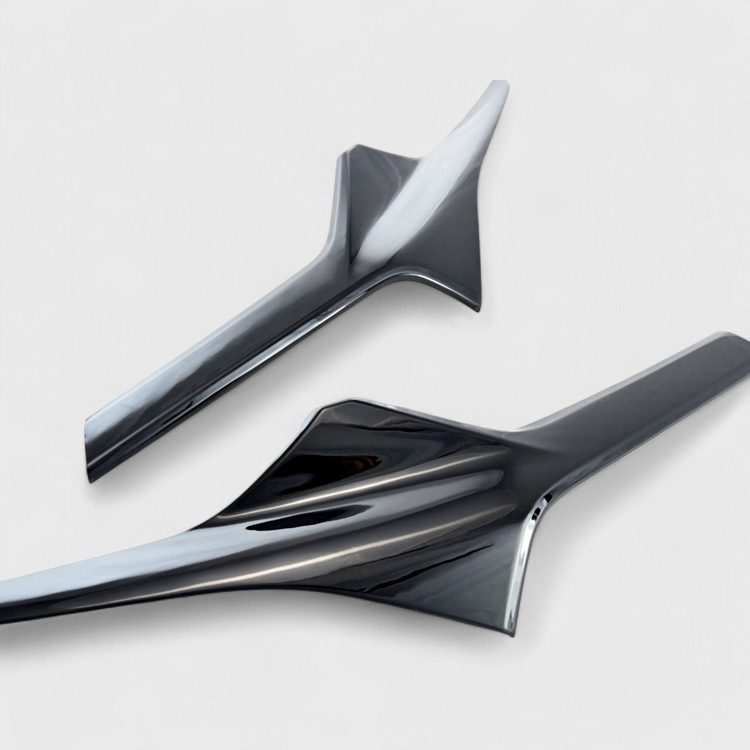 2019-2022 Chevrolet Blazer Grille Overlay Gloss Black 2Pcs ABS Plastic