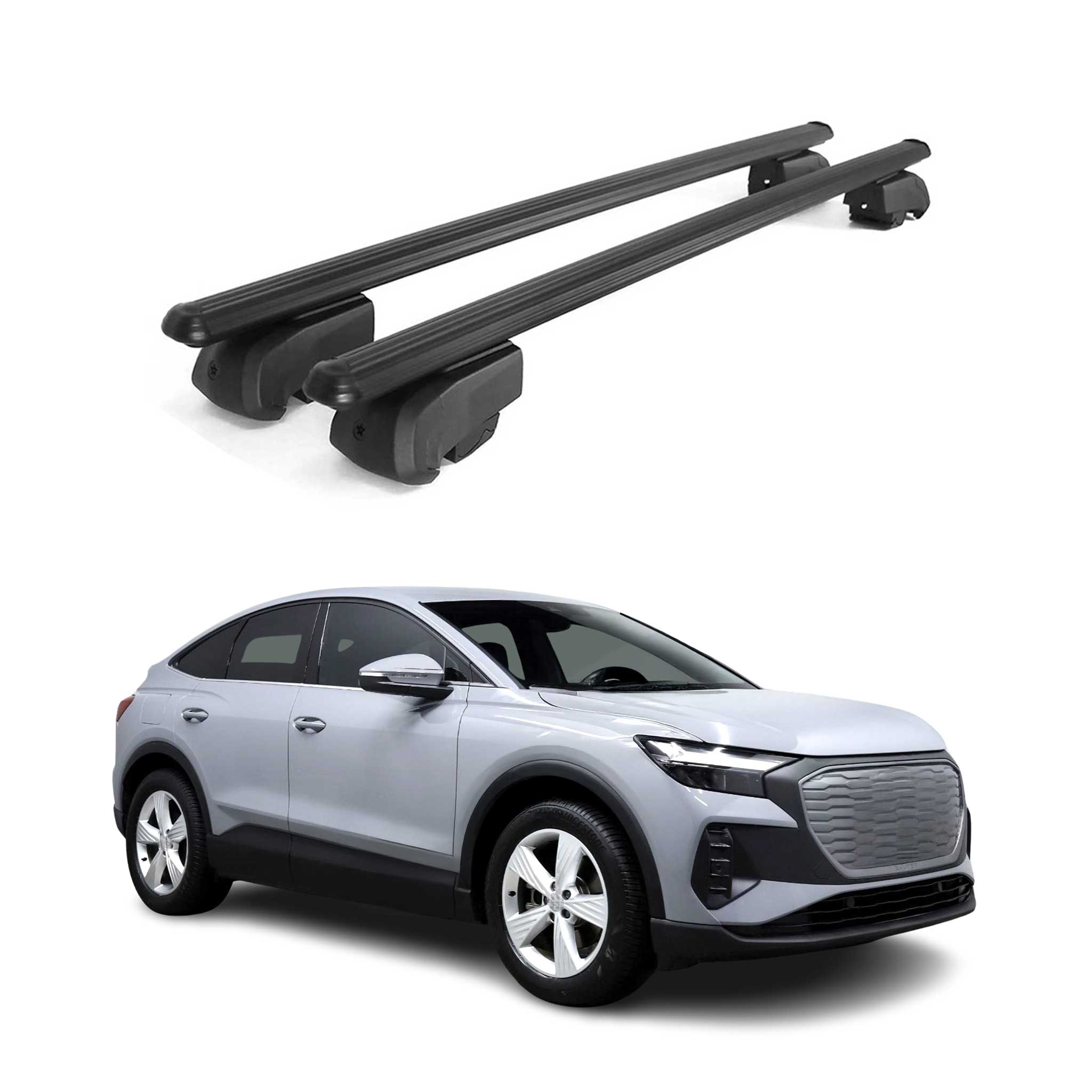 2022-2024 Audi Q4 e-tron Roof Rack Cross Bars Black