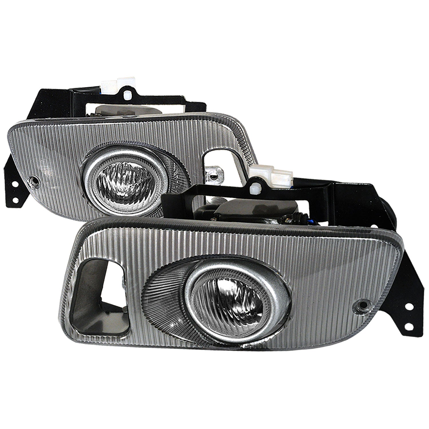 1992-1995 Honda Civic Coupe/Hatchback H3 Fog Lights Kit Chrome/Clear Lens