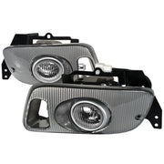 1992-1995 Honda Civic Coupe/Hatchback H3 Fog Lights Kit Chrome/Clear Lens