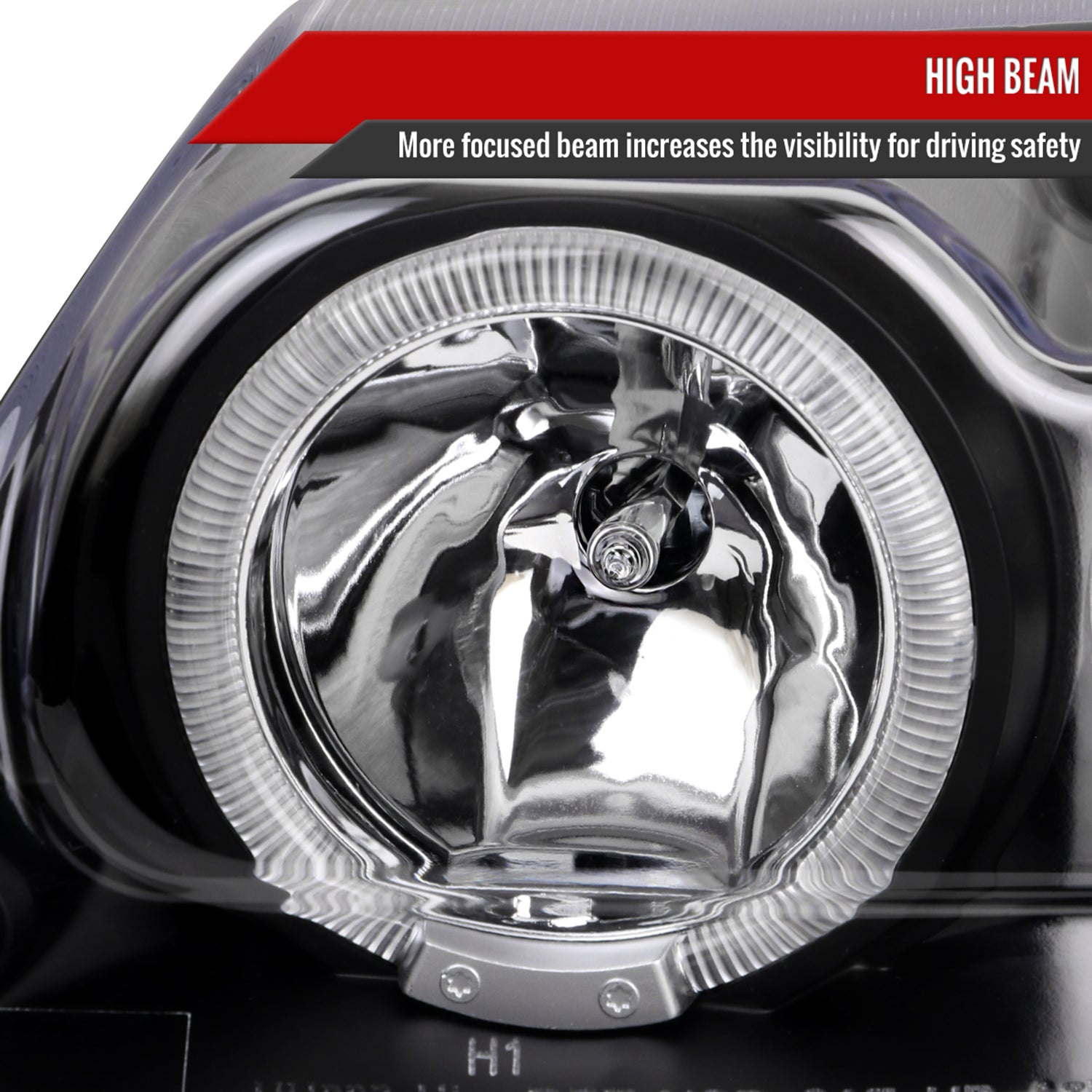 1999-2004 Ford Mustang Dual Halo Projector Headlights Matte Black/Clear Lens