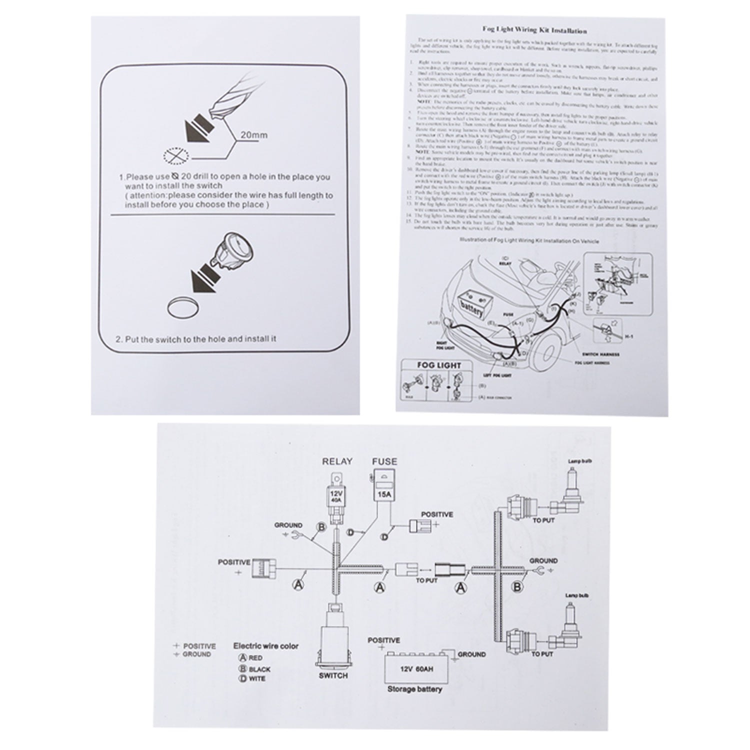 2016-2018 GMC Sierra 1500 6500K LED Fog Lights Kit Chrome Housing/Smoke Lens