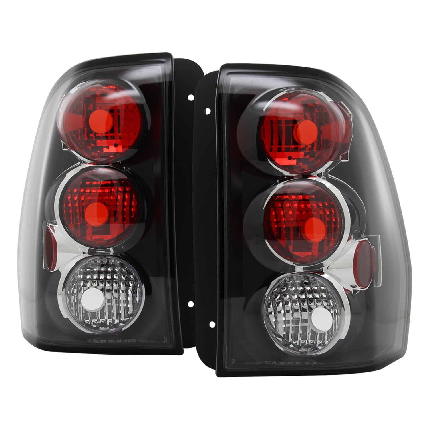 2002-2009 Chevrolet Trailblazer Tail Lights Matte Black Housing/Clear Lens