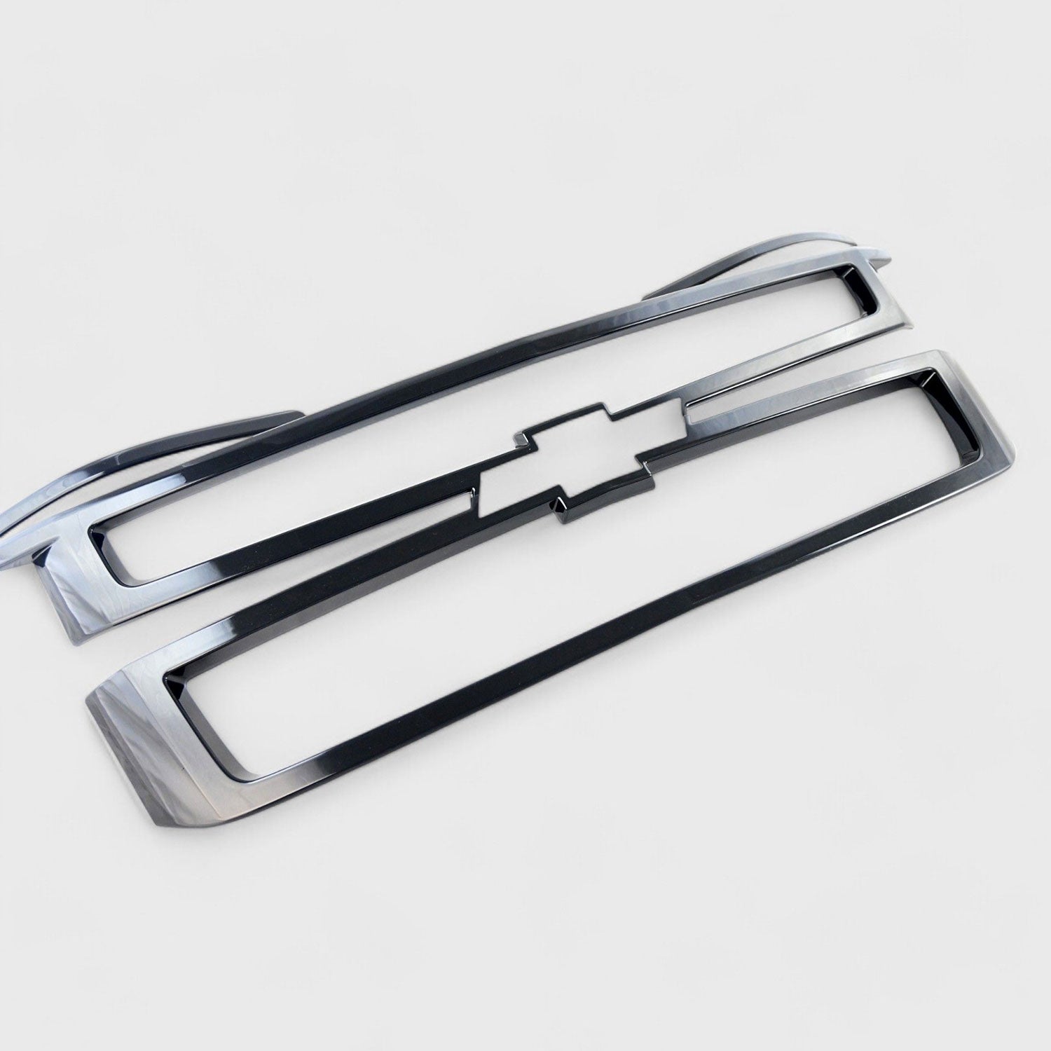 2015-2020 Chevrolet Suburban / Tahoe Grille Overlay Gloss Black 4Pcs ABS Plastic