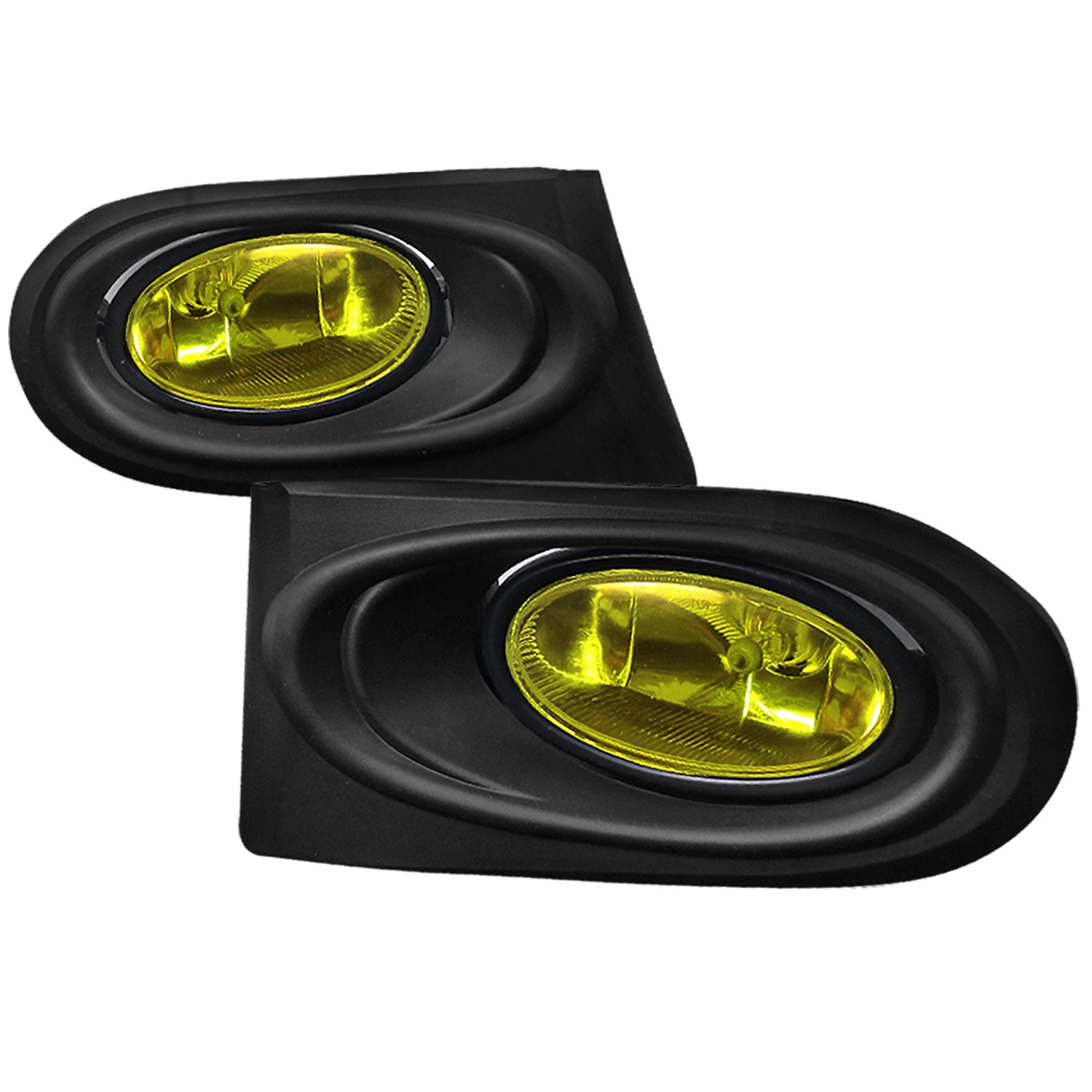 2002-2004 Acura RSX H11 Fog Lights Kit Chrome Housing/Yellow Lens