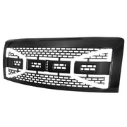 2009-2014 Ford F-150 Carbon Fiber Look Raptor Mesh Grille w/LED Light Bar
