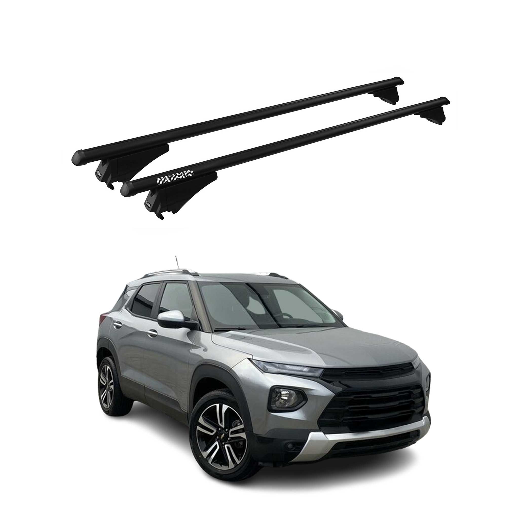Cross Bars Roof Racks Aluminium for Chevrolet Trailblazer 2021-2026 Black 2Pcs