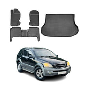2003-2009 Kia Sorento Floor Mats & Cargo Liner Full Set All Weather Black