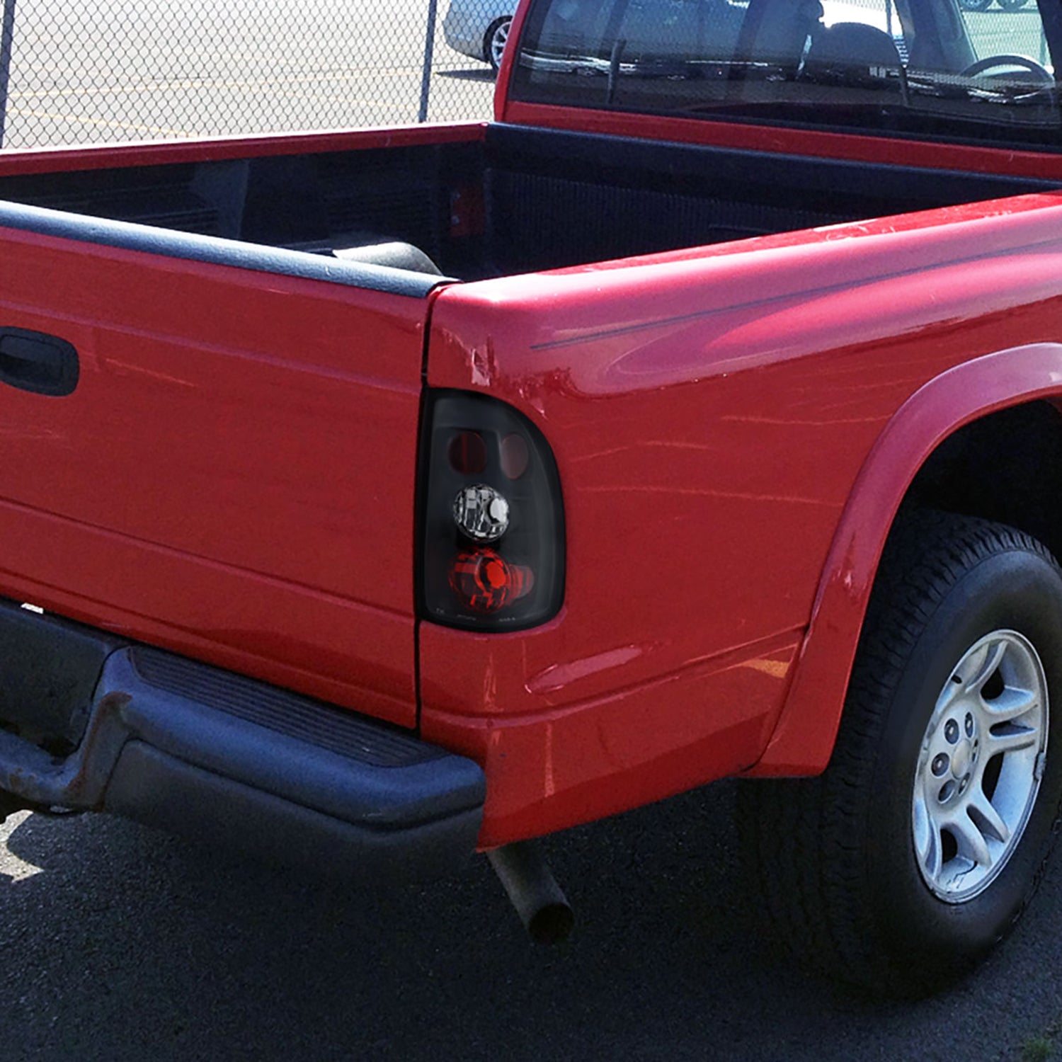 1997-2004 Dodge Dakota Tail Lights Matte Black Housing/Clear Lens
