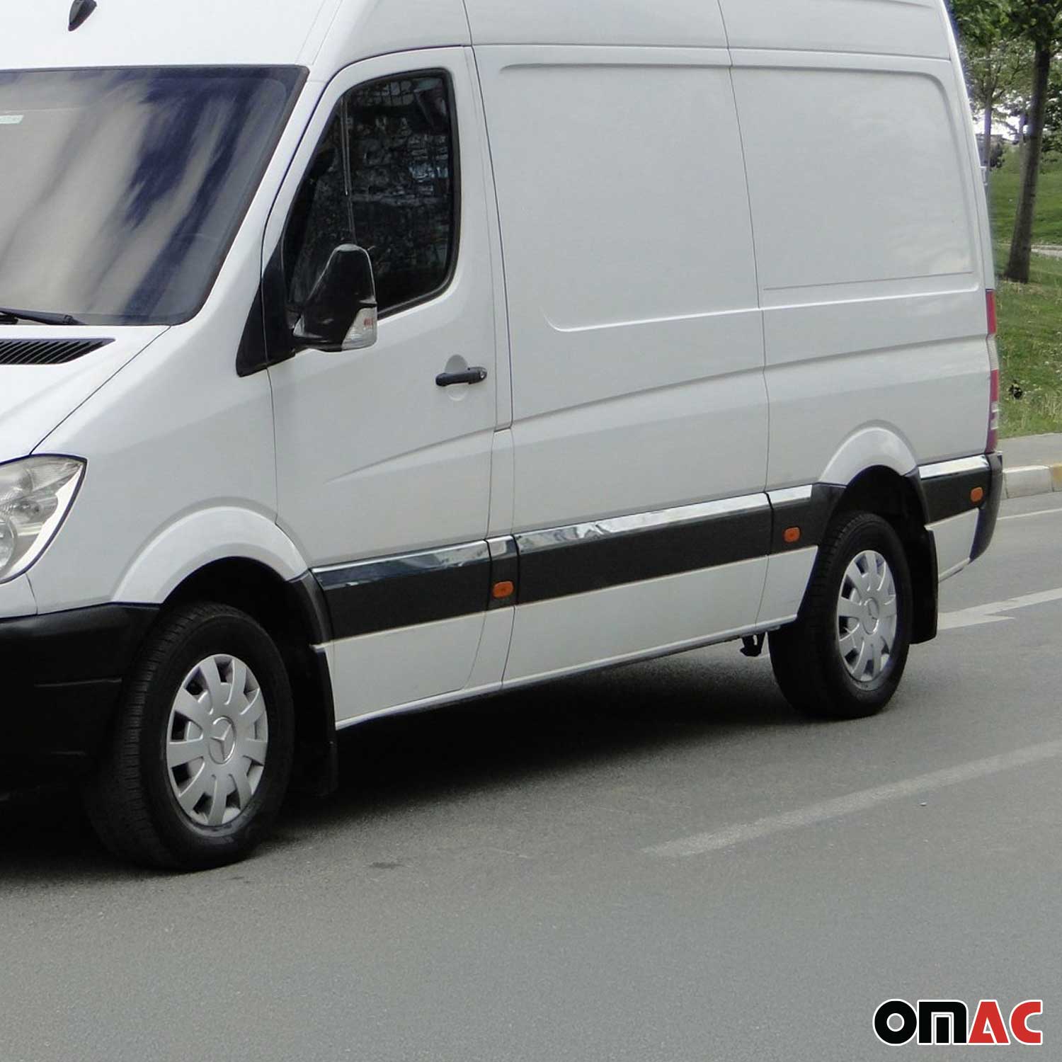 2006-2013 Mercedes Sprinter W906 L3 Long 170" Side Door Molding Trim Stainless Steel