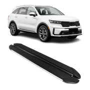 Side Step Running Boards Nerf Bars for Kia Sorento IV 2021-2023 Silver Black