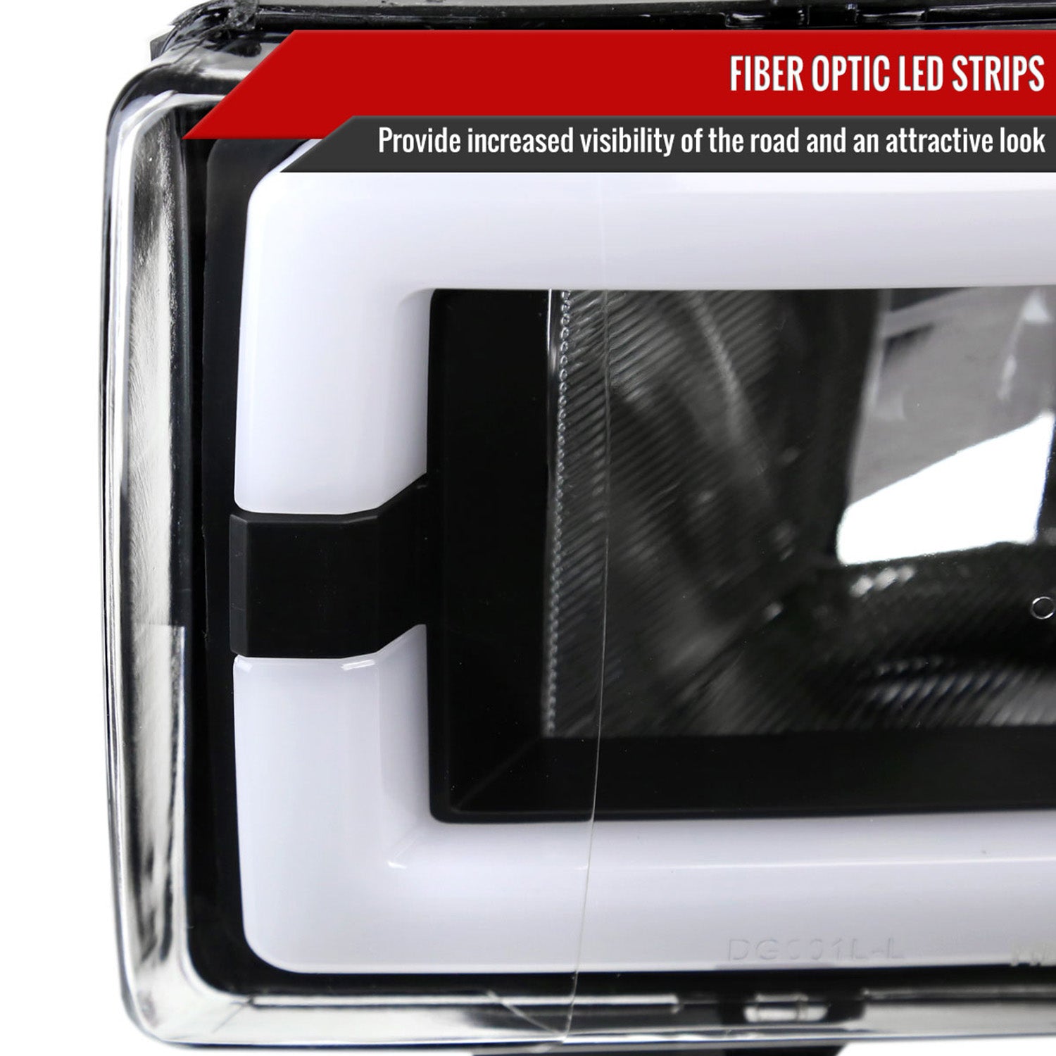 1994-2001 Dodge RAM 1500/2500/3500 Dual LED Bar Factory Headlights Black Amber