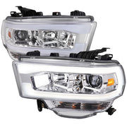 2019-2024 Dodge RAM 2500/3500/4500/5500 LED Tube Projector Headlights Chrome