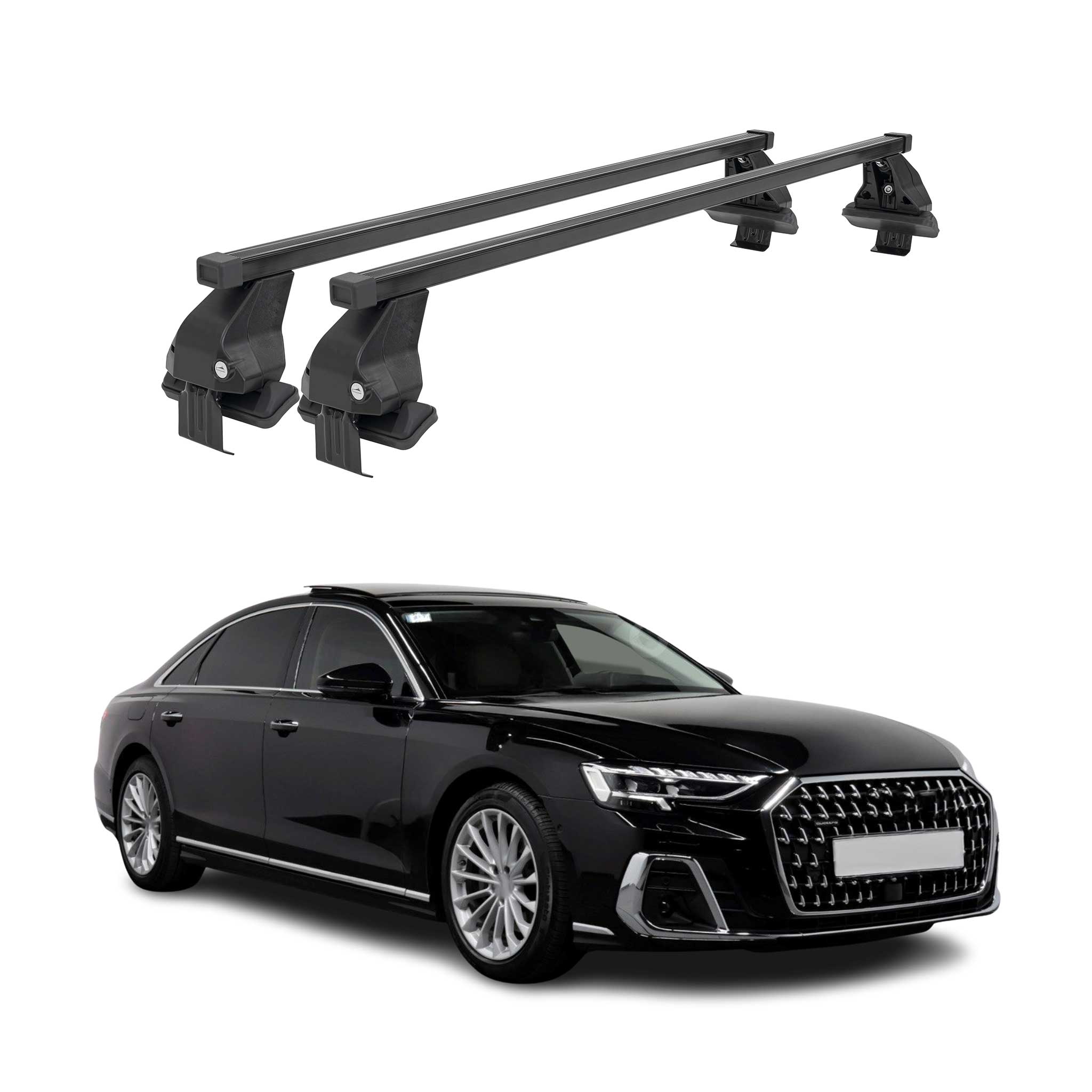 2019-2024 Audi A8 L Roof Rack Cross Bars Black