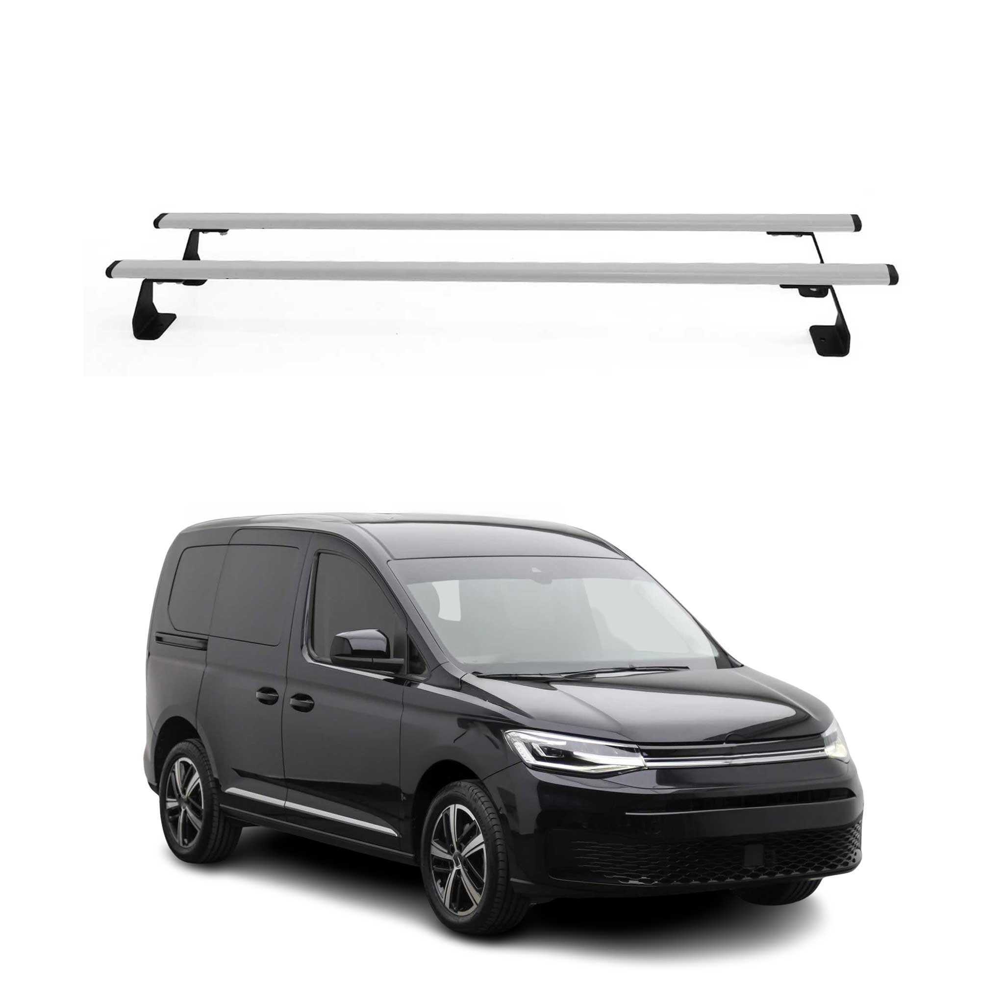 2021-2024 VW Caddy Roof Rack Cross Bars Silver