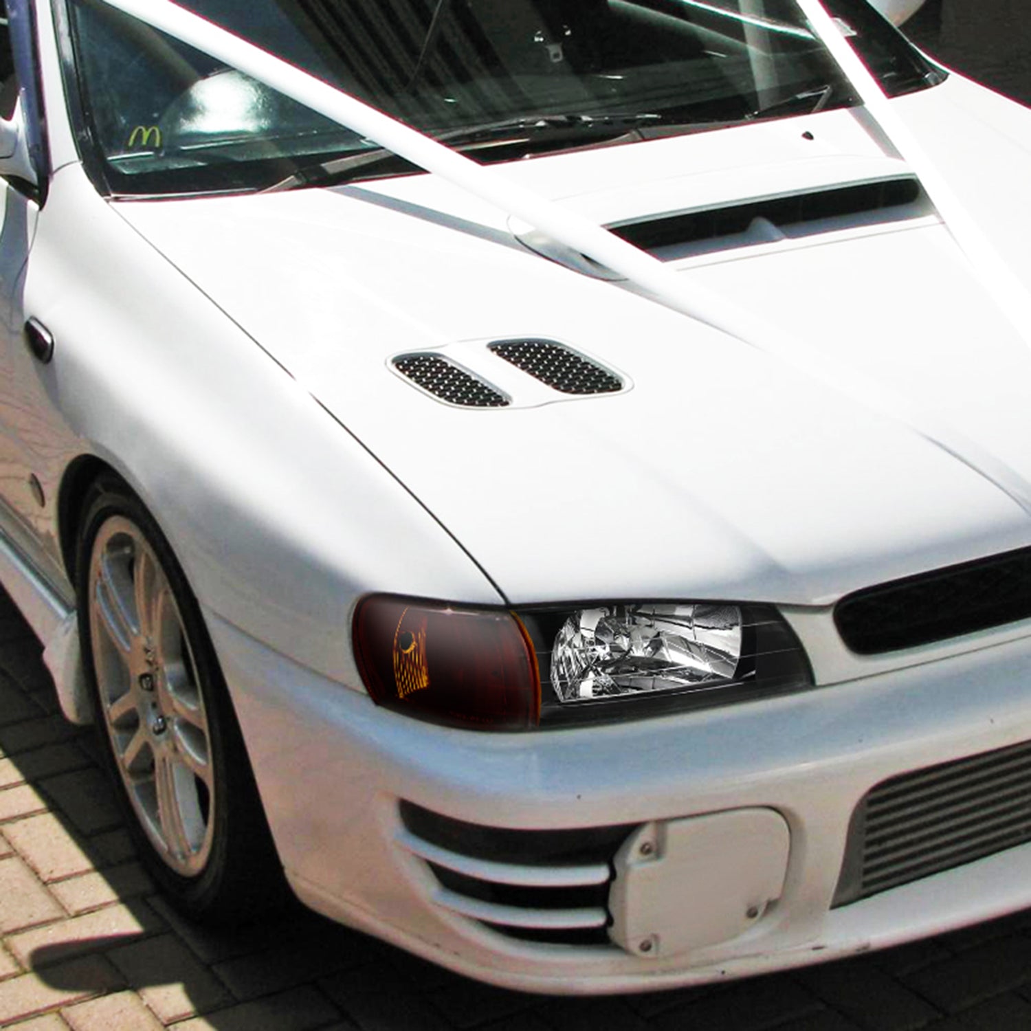 1995-2001 Subaru Impreza Factory Crystal Headlights Amber Corner Signal Light