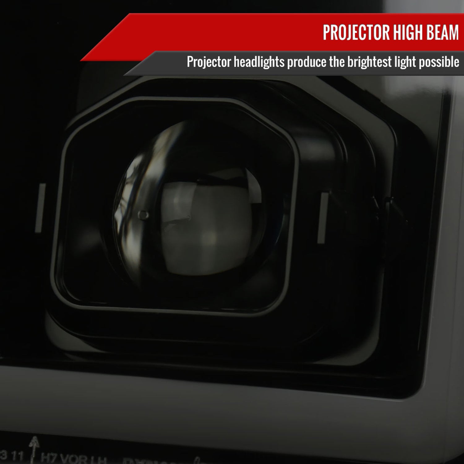 2011-2016 Ford F-250 F-350 F-450 F-550 LED CBar Projector Headlights Smoke