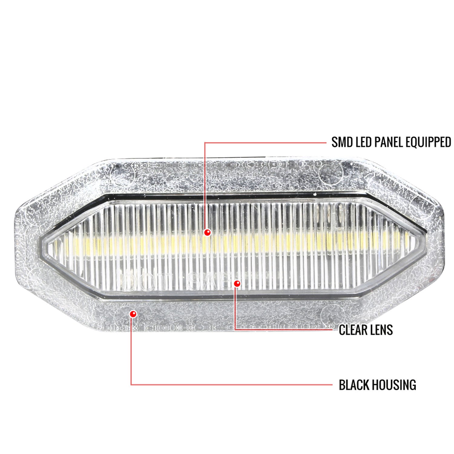 2015-2017 Ford Mustang Front Grille LED Driving Lights - 6PC Chrome/Clear Lens