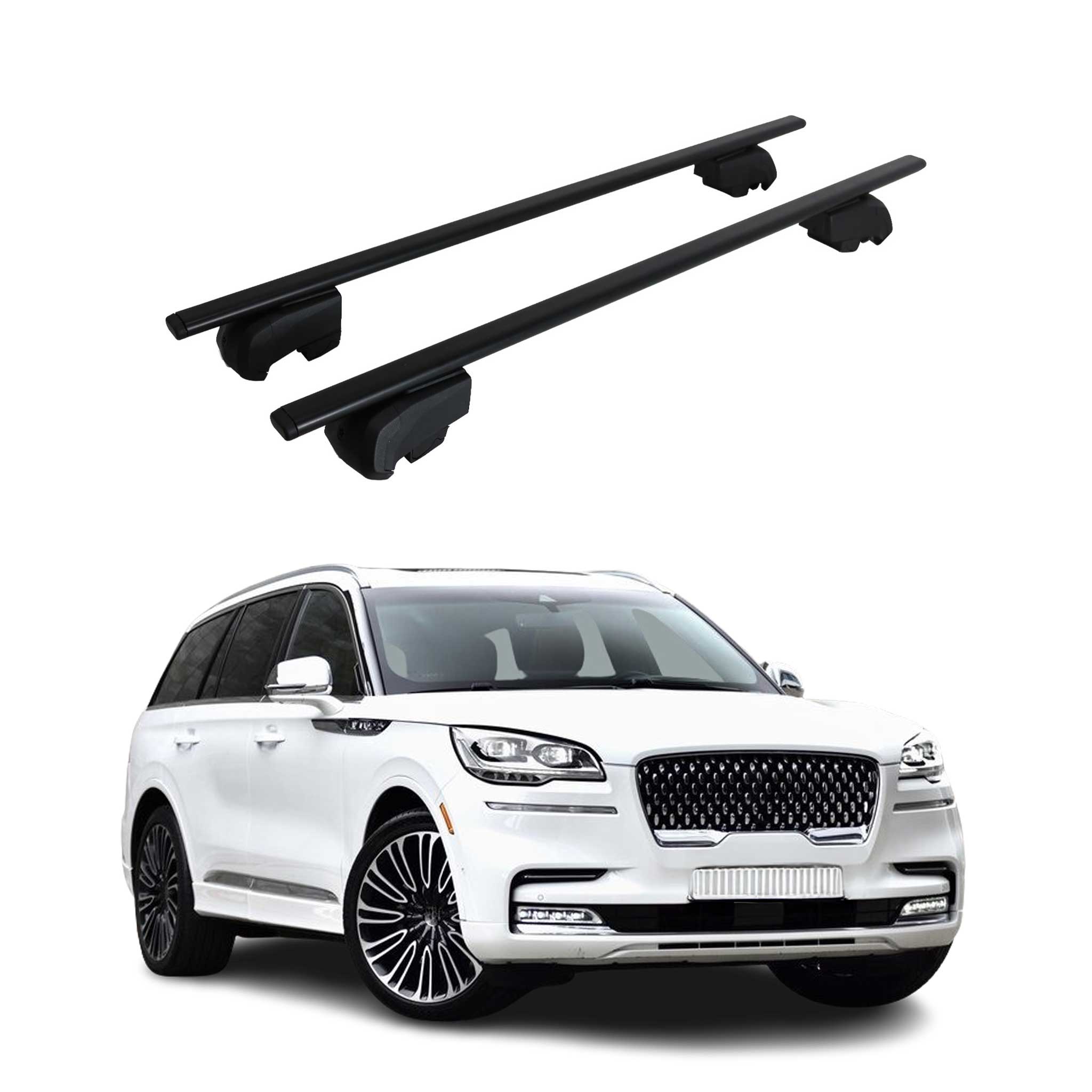 2020-2025 Lincoln Aviator Roof Rack Cross Bars Black